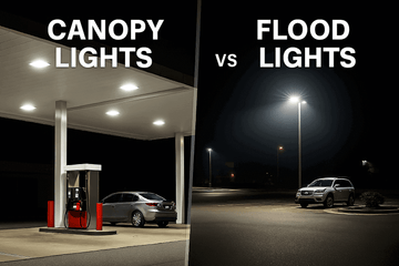 Best Choice for Gas Stations: Canopy Lights or Flood Lights?
