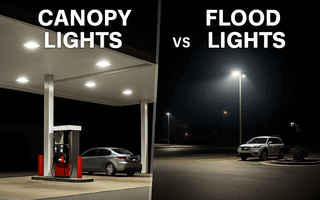 Best Choice for Gas Stations: Canopy Lights or Flood Lights?