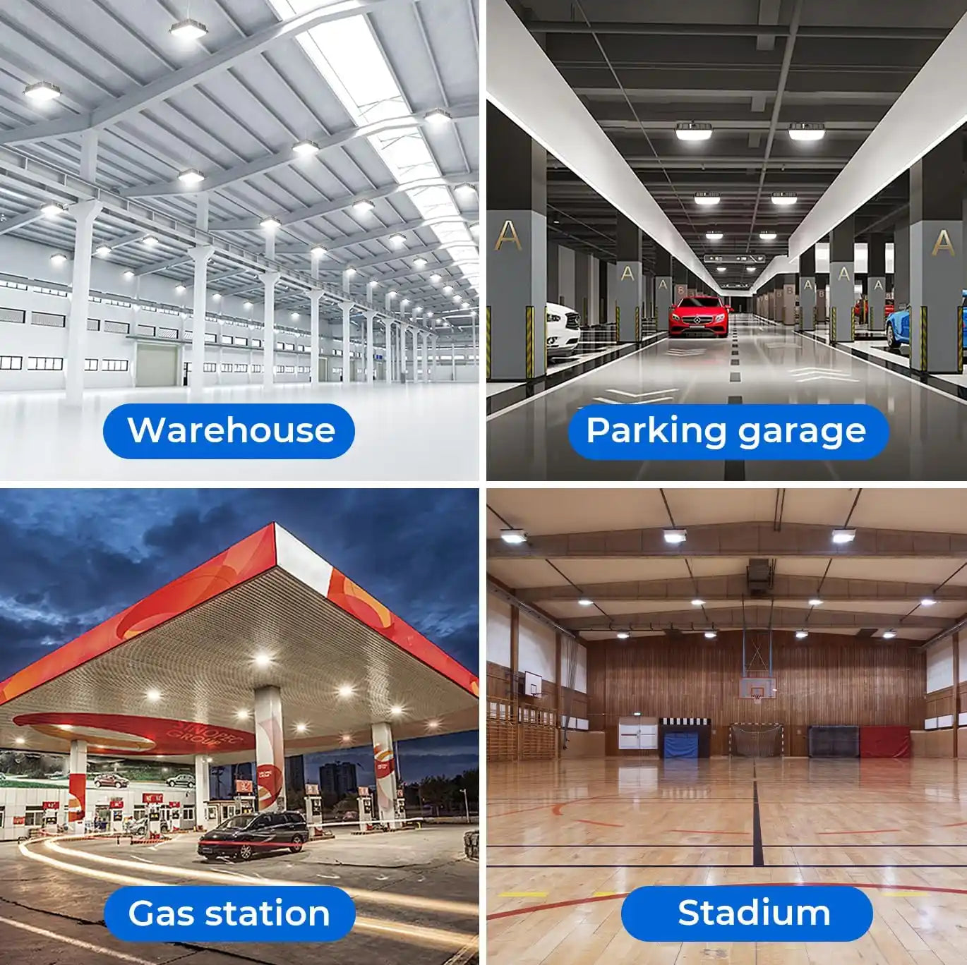 Bright CINOTON 40W LED Canopy Light - 5600LM, IP65 Waterproof