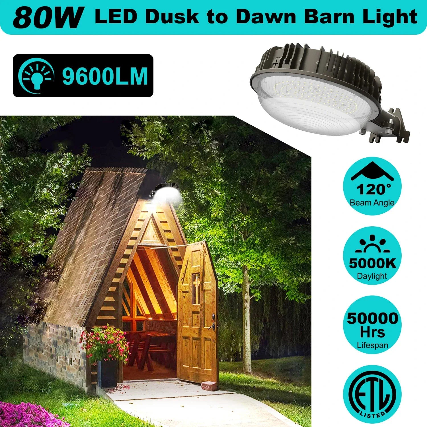 Barn Light 80W 9600LM