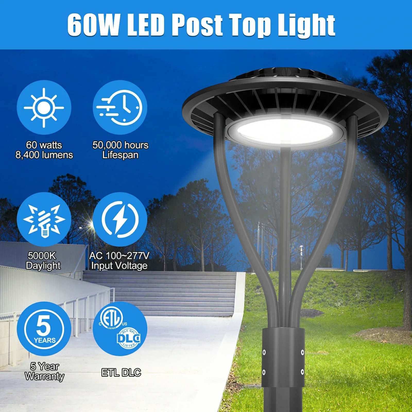 LED Post Top Light 60W